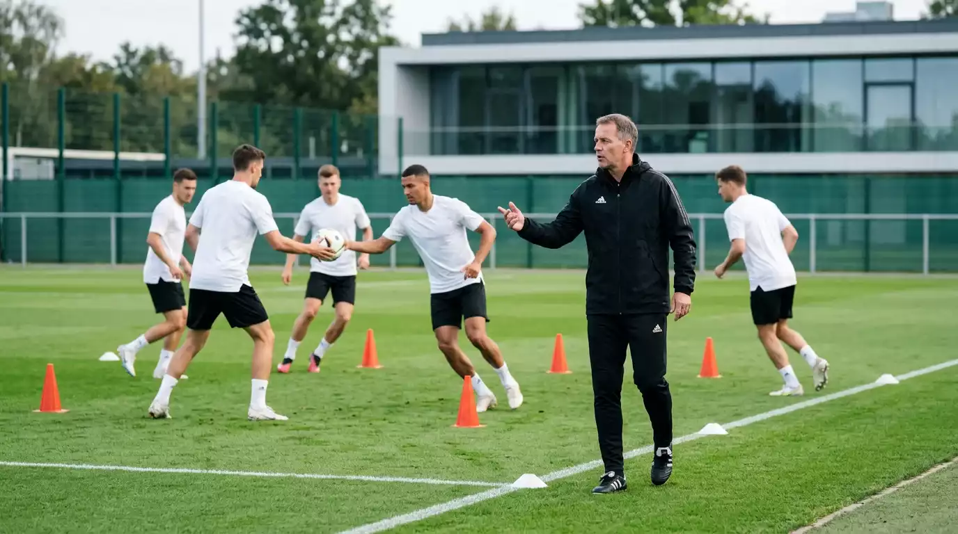 Joueurs de la sélection allemande à l'entraînement avant la Coupe du Monde 2026