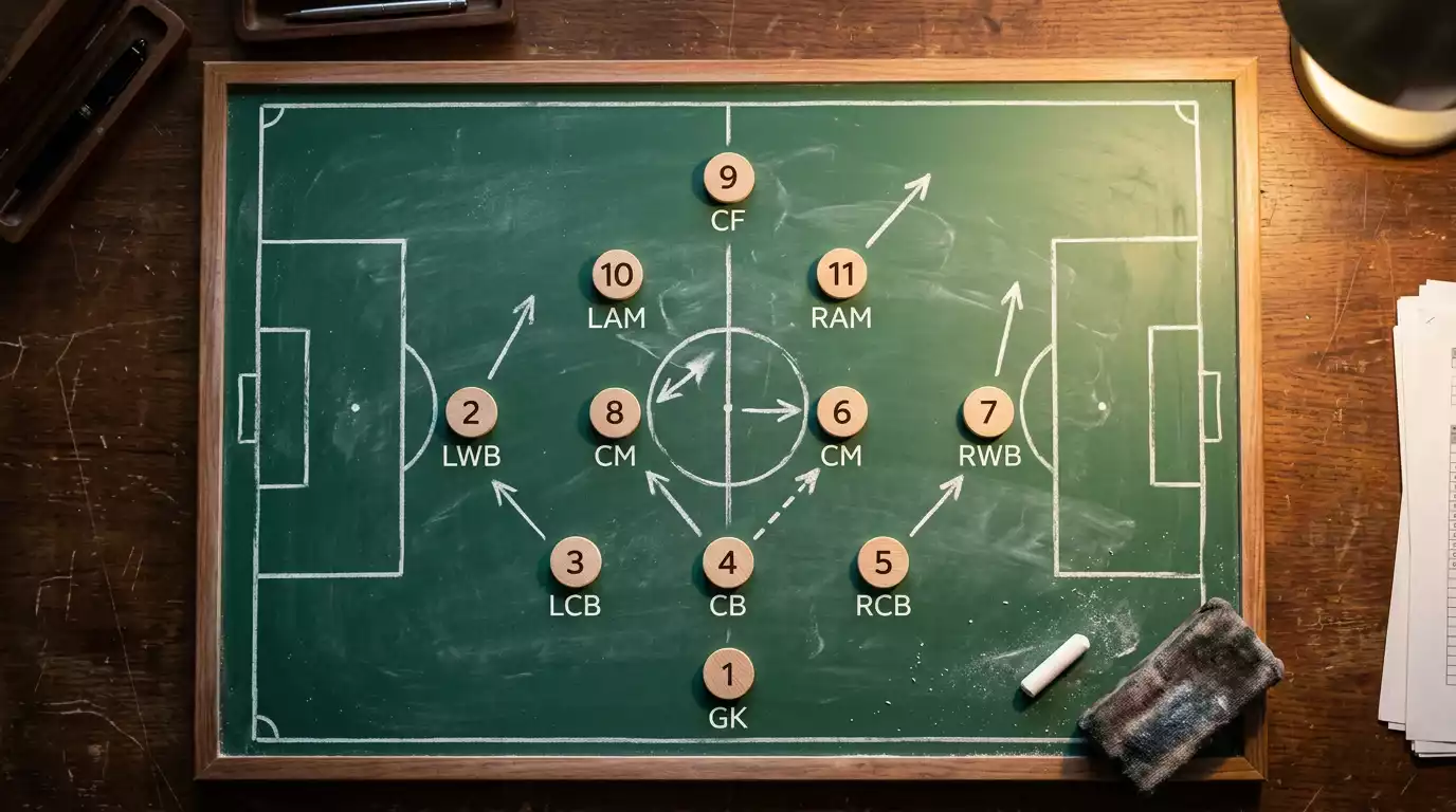 Schéma tactique du 3-4-2-1 de Murat Yakin avec les noms des joueurs cadres de la sélection suisse pour le Mondial 2026