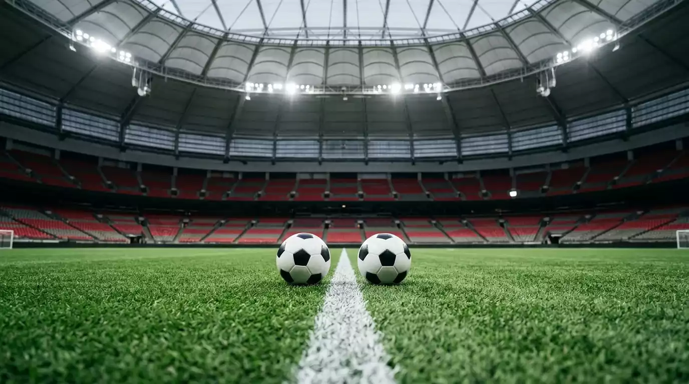 Joueurs suisses et canadiens face à face avant le coup d'envoi à BC Place Vancouver sous le toit rétractable du stade